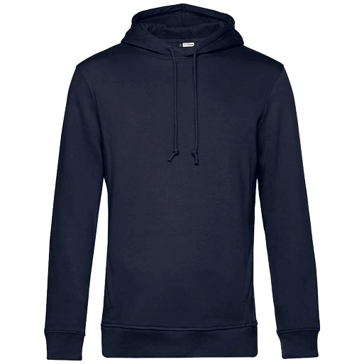 Sweat capuche organique avant navy blue